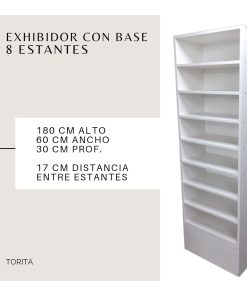 Exhibidor con base 8 estantes