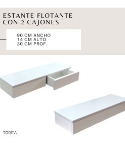 ESTANTE FLOTANTE - 2 CAJONES